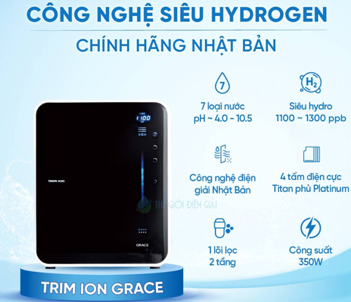 Máy tạo nước ion kiềm giàu Hydro TRIM ION GRACE