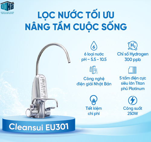 Máy Lọc Nước Ion Kiềm Cleansui EU301